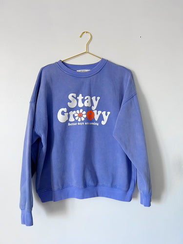 Acid wash graphic sweat shirt