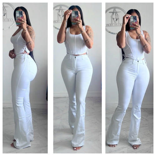 Ak White flare jeans (12)