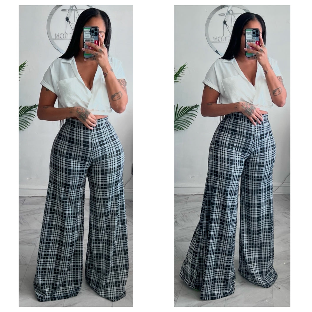 Plaid  Alli pants and head band(38)