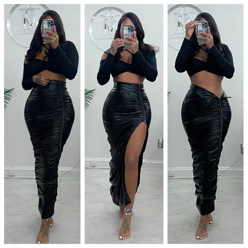 Leather zip Lola skirt (9)